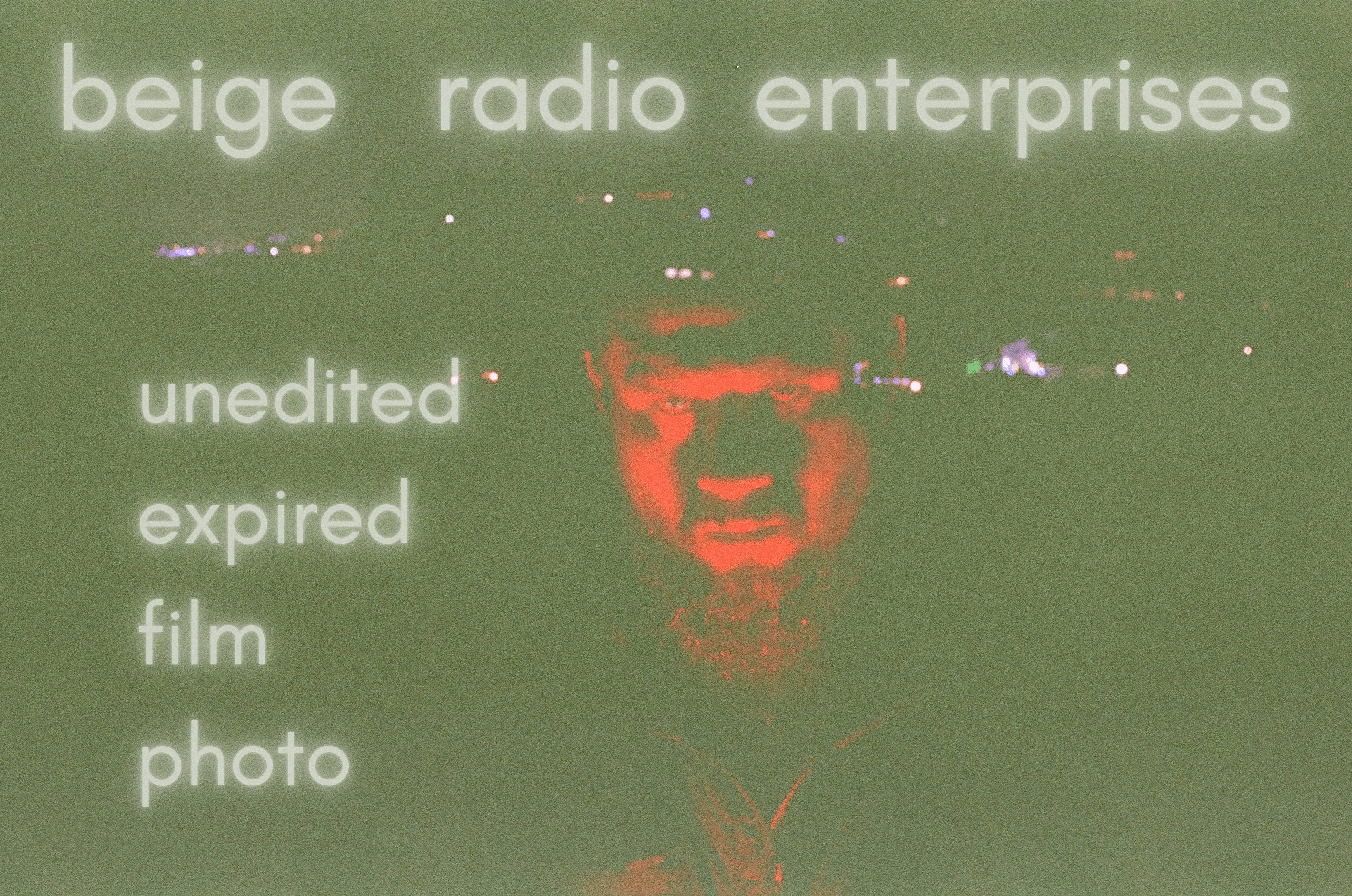 A person with glasses and an open mouth appears in the center, with text on the left side.