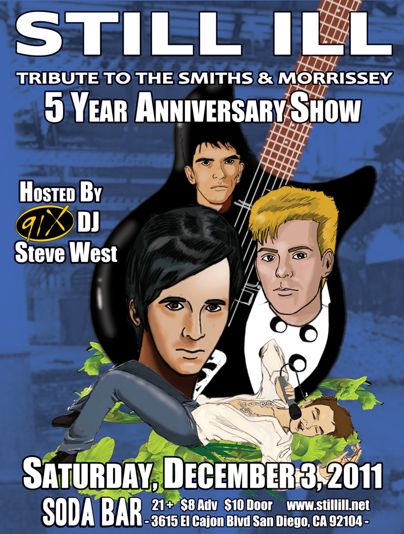 Poster for Still Ill tribute show with band members, event details, and date, December 3, 2011.